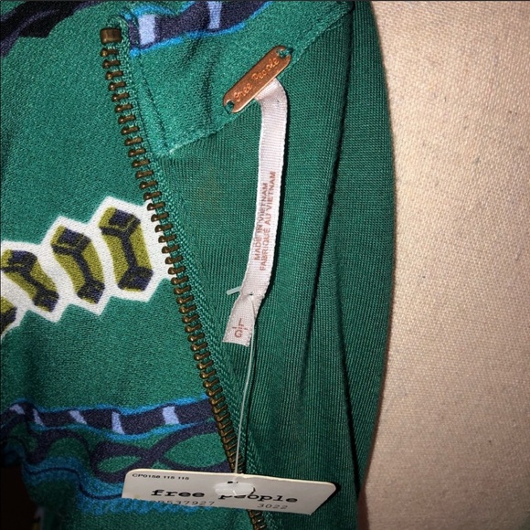 SOLD✨Free People Green Combo Stella mini dress - Picture 9 of 9